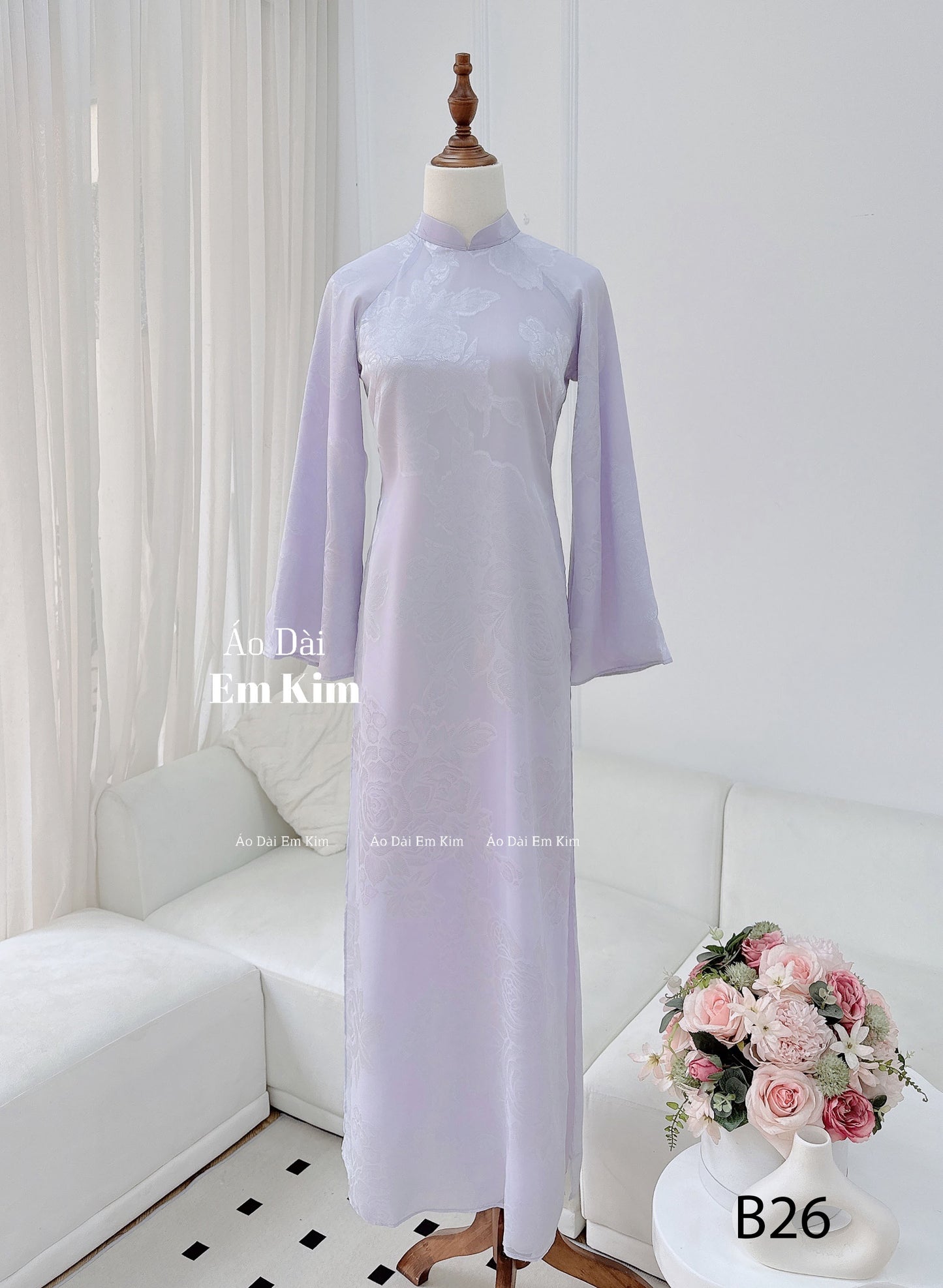 Trendy Gam purple Ao Dai |B26