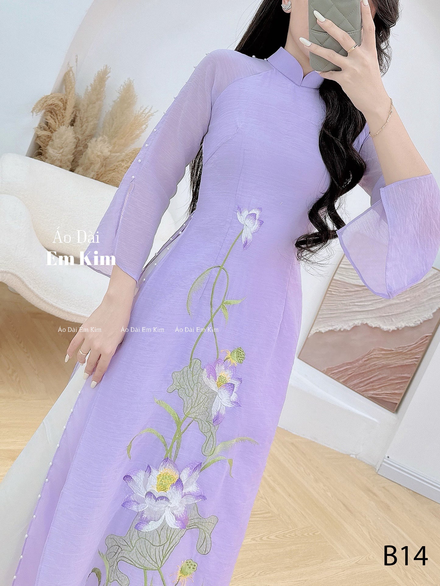 Sen purple Ao Dai Cach Tan |B14