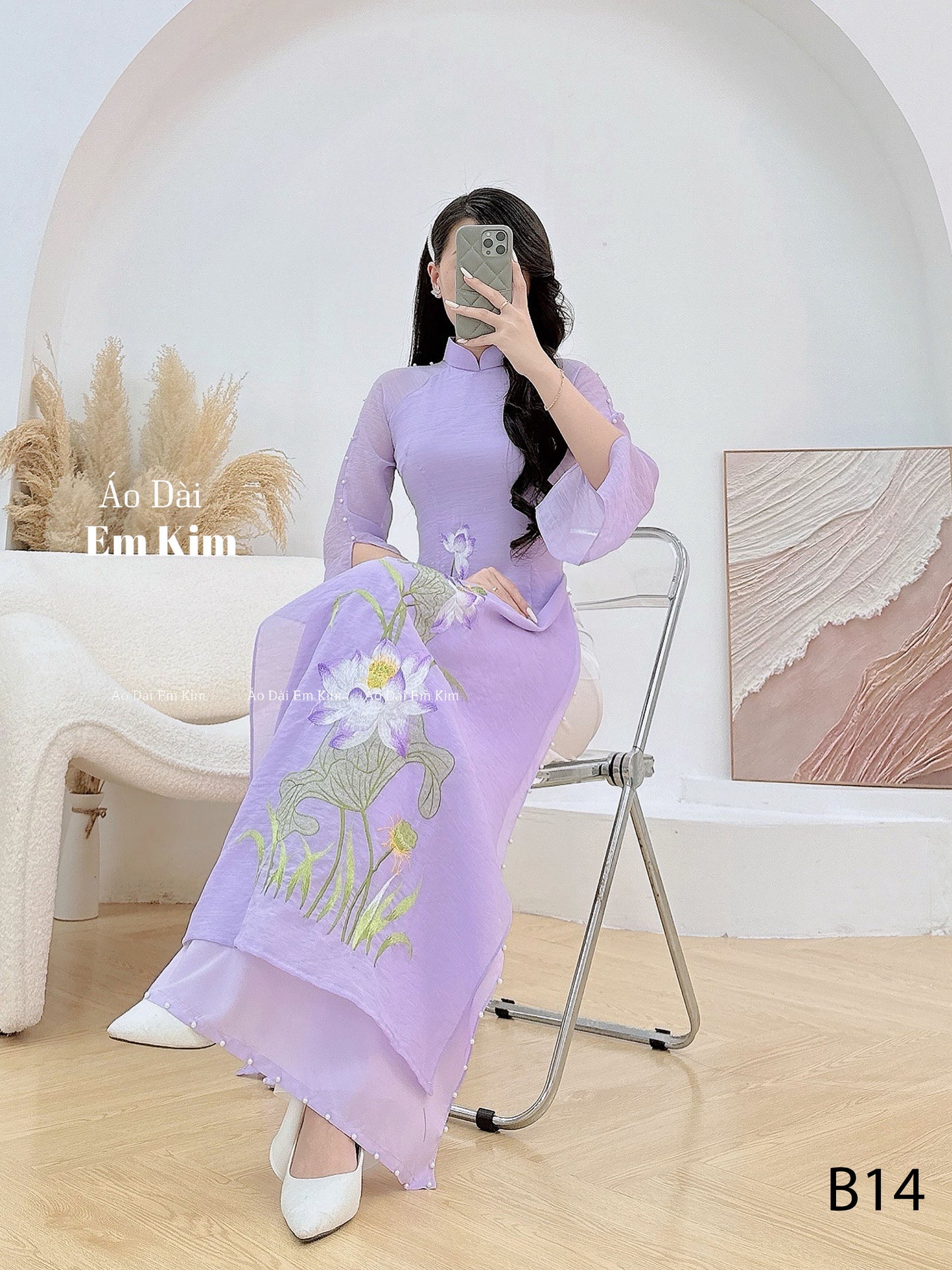Sen purple Ao Dai Cach Tan |B14