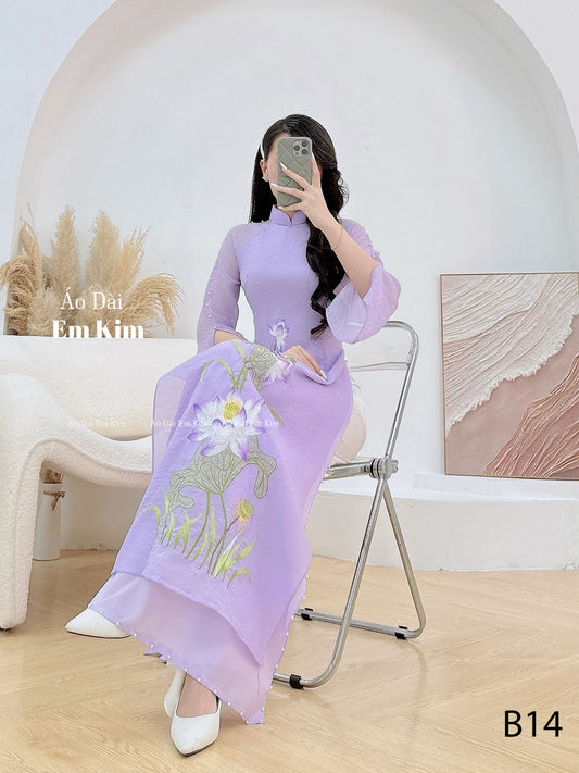 Sen purple Ao Dai Cach Tan |B14