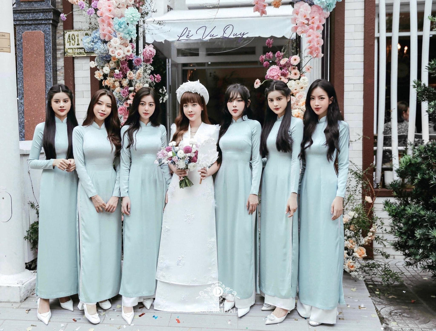 Bridemaids  Ao Dai BLUE  C3