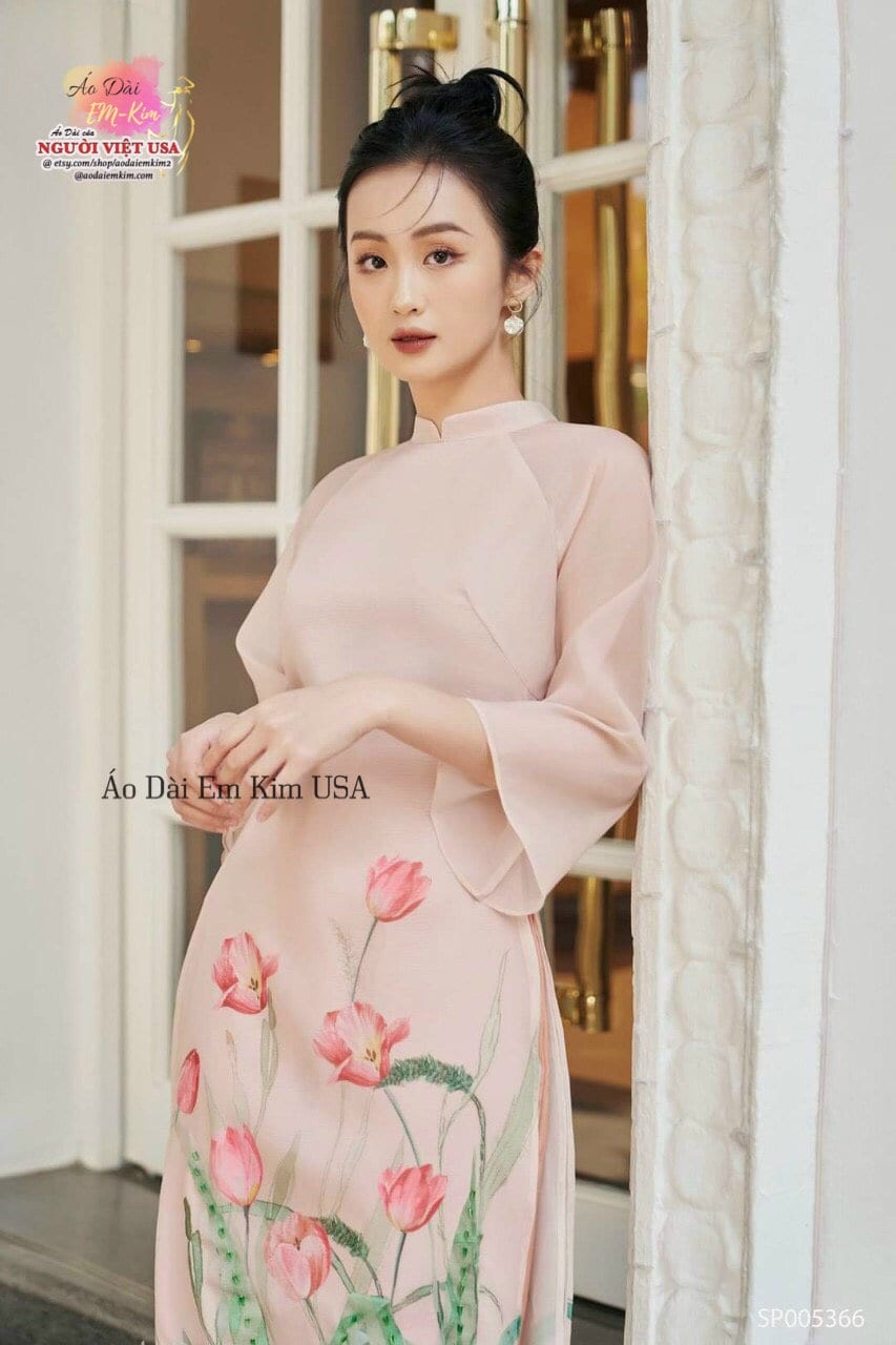 Mommy and Daughter Pink Ao Dai MB16